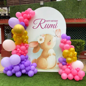Bunny Theme Birthday Backdrop Decoration by Party Interest | Delhi Party Planner